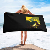 SurArt 91 Towel showcased on a pristine bathroom rack, exemplifying its elegant design and soft texture.